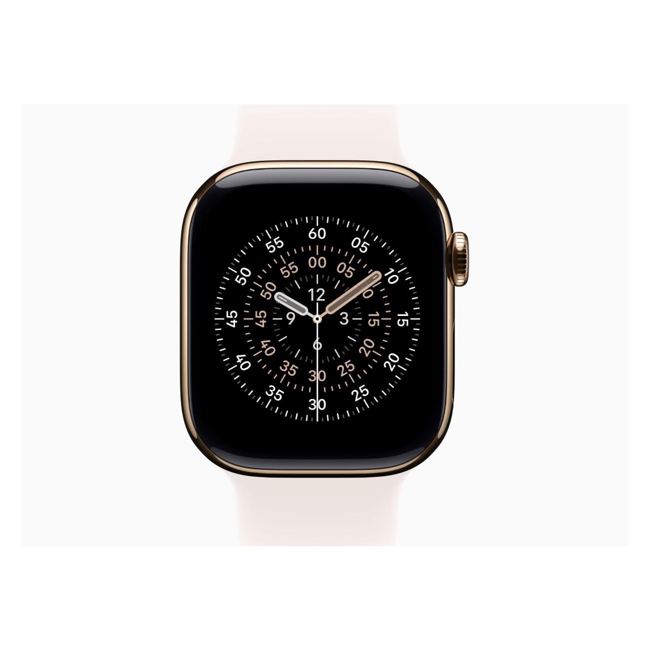 Смарт-часы Apple Watch Series 11 Titanium Gold 46mm GPS Rubber Solo Loop Light румянец