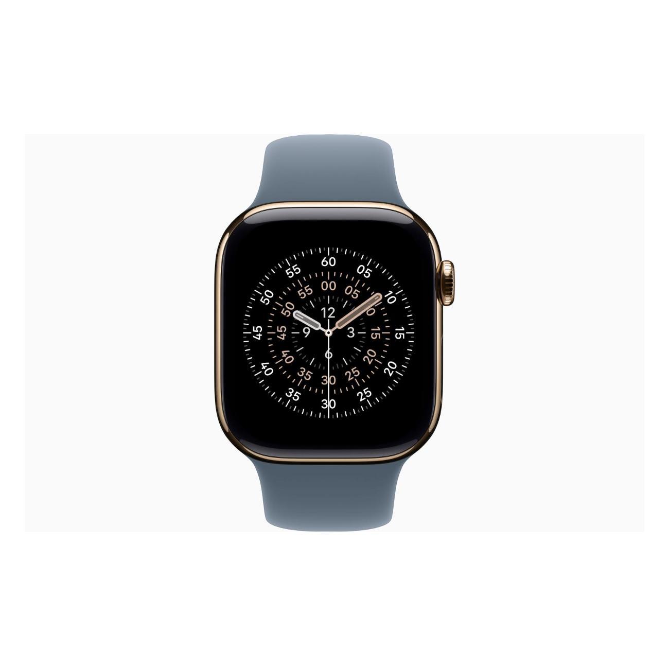 Смарт-часы Apple Watch Series 11 Titanium Gold 46mm GPS Rubber Sport Band Anchor синий