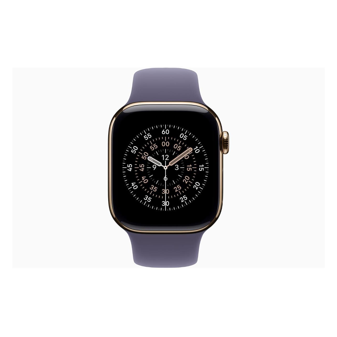 Смарт-часы Apple Watch Series 11 Titanium Gold 46mm GPS Rubber Sport Band Purple Fog