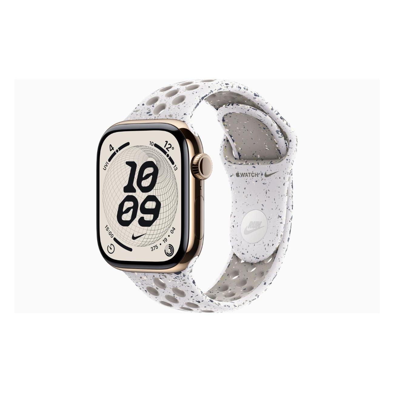 Смарт-часы Apple Watch Series 11 Titanium Gold 46mm GPS Rubber Nike Sport Band Veiled серый