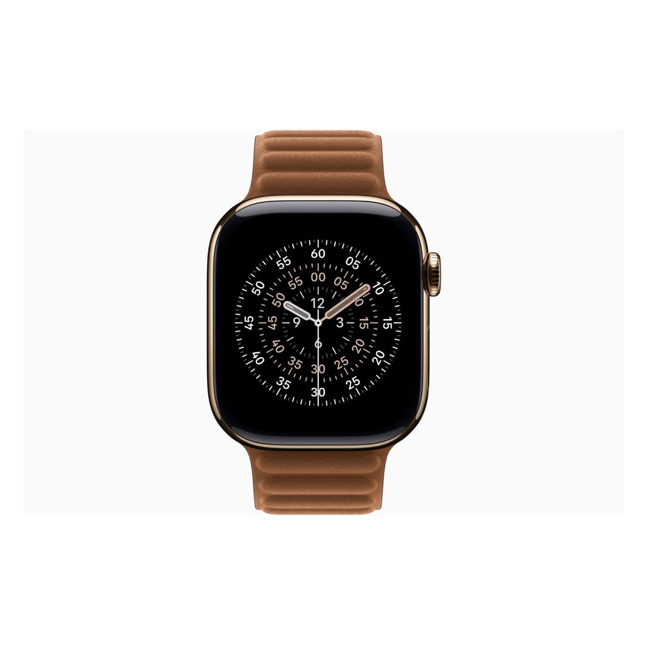 Смарт-часы Apple Watch Series 11 Titanium Gold 46mm GPS Textile Magnetic Link карамельный
