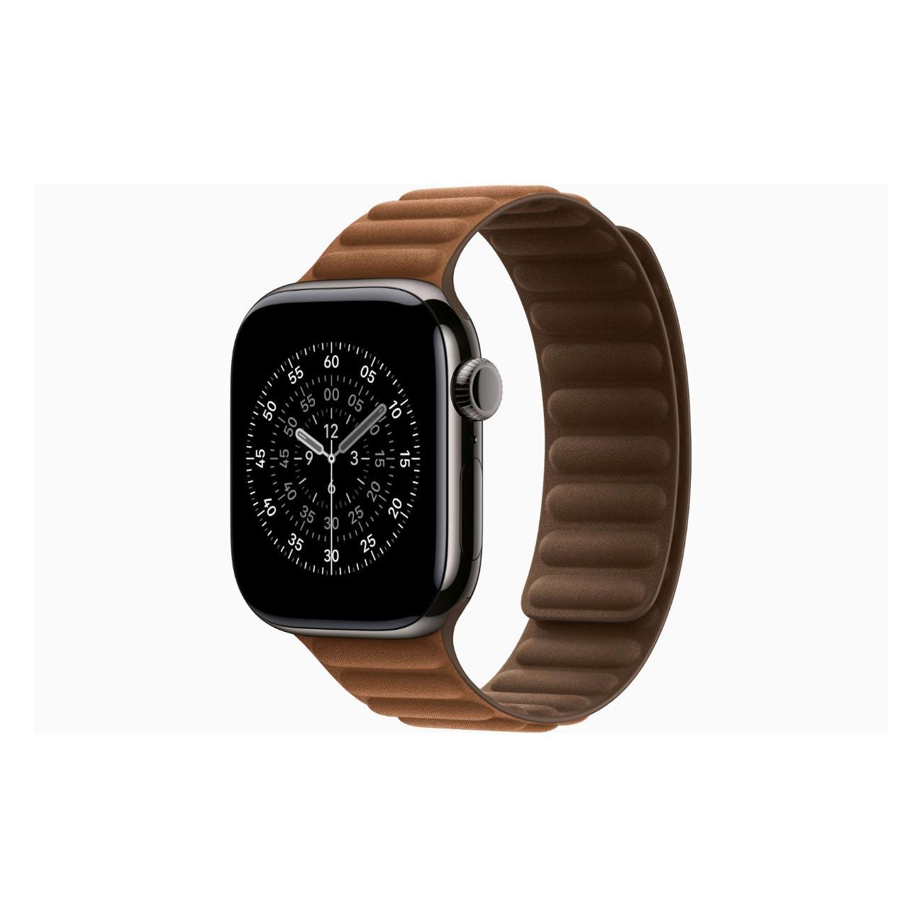 Смарт-часы Apple Watch Series 11 Titanium Slate 46mm GPS Textile Magnetic Link карамельный