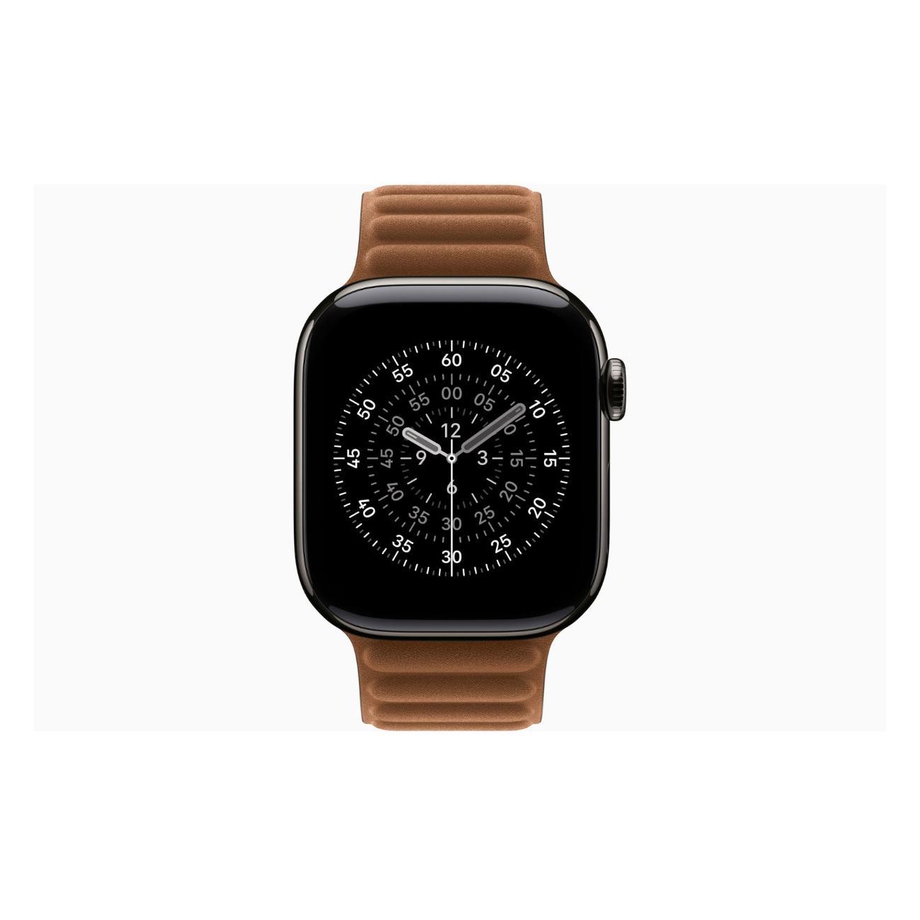 Смарт-часы Apple Watch Series 11 Titanium Slate 46mm GPS Textile Magnetic Link карамельный