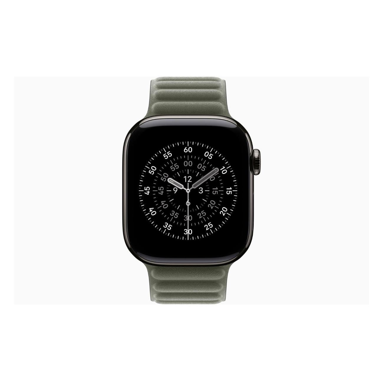 Смарт-часы Apple Watch Series 11 Titanium Slate 46mm GPS Textile Magnetic Link Sage серый