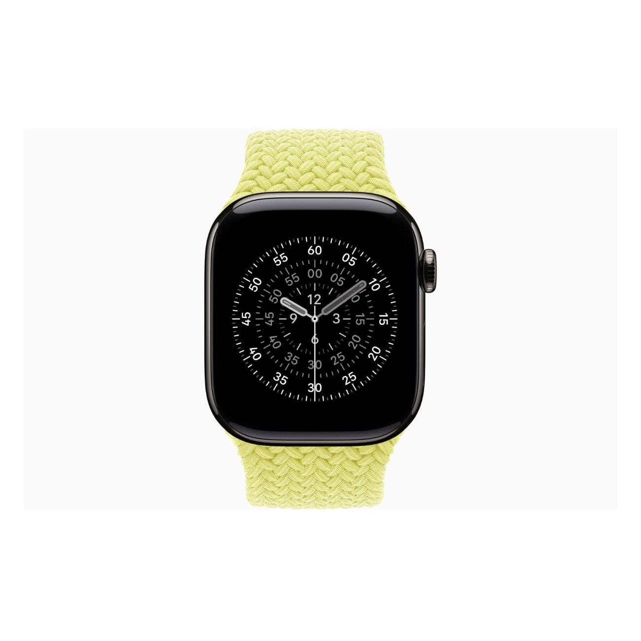 Смарт-часы Apple Watch Series 11 Titanium Slate 46mm GPS Textile Braided Solo Loop Neon желтый