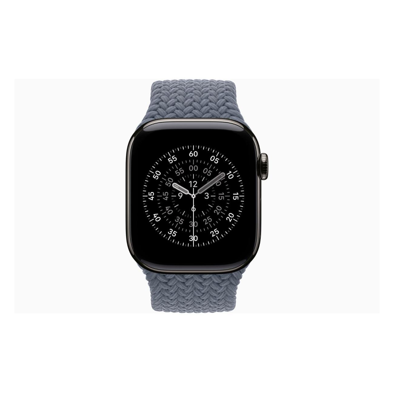 Смарт-часы Apple Watch Series 11 Titanium Slate 46mm GPS Textile Braided Solo Loop Anchor синий