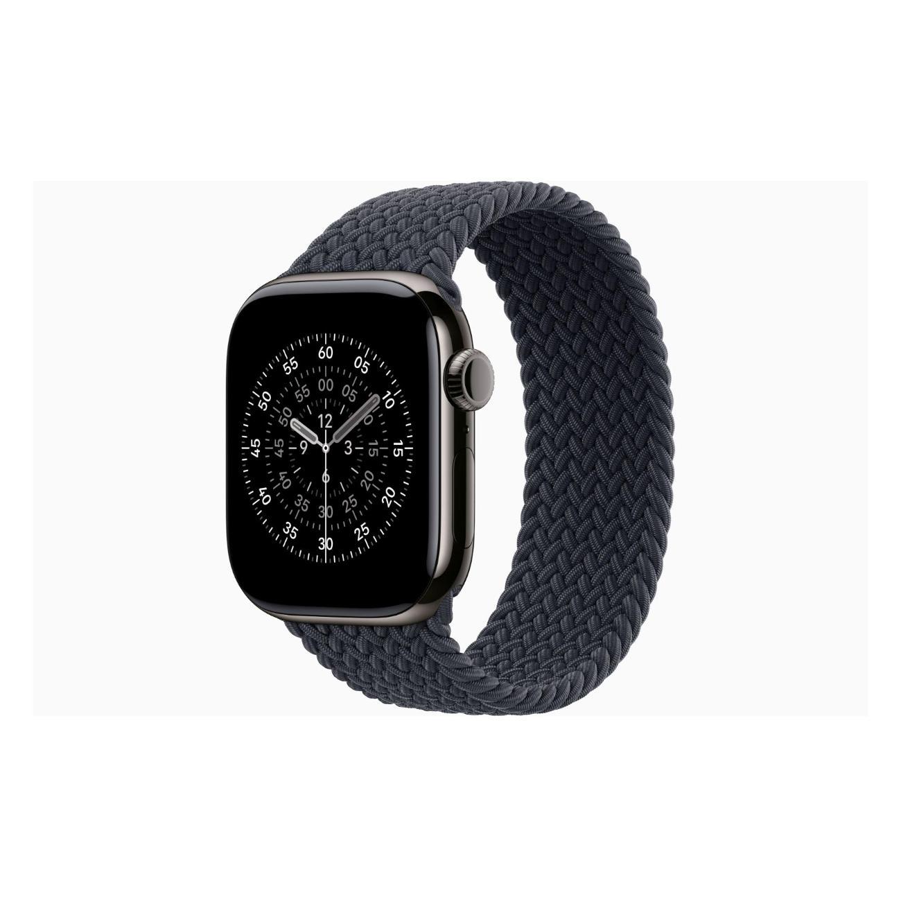 Смарт-часы Apple Watch Series 11 Titanium Slate 46mm GPS Textile Braided Solo Loop полуночный