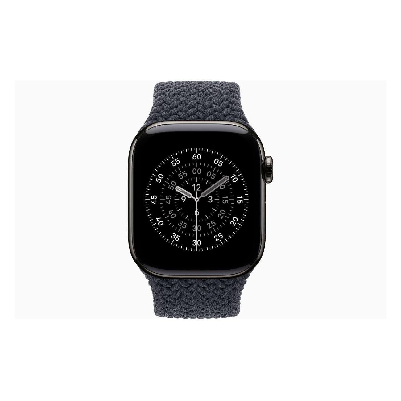 Смарт-часы Apple Watch Series 11 Titanium Slate 46mm GPS Textile Braided Solo Loop полуночный