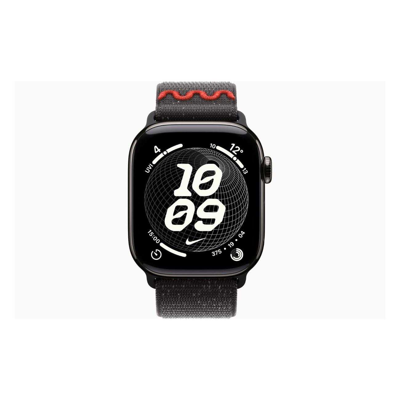 Смарт-часы Apple Watch Series 11 Titanium Slate 46mm GPS Textile Nike Sport Loop черная полночь