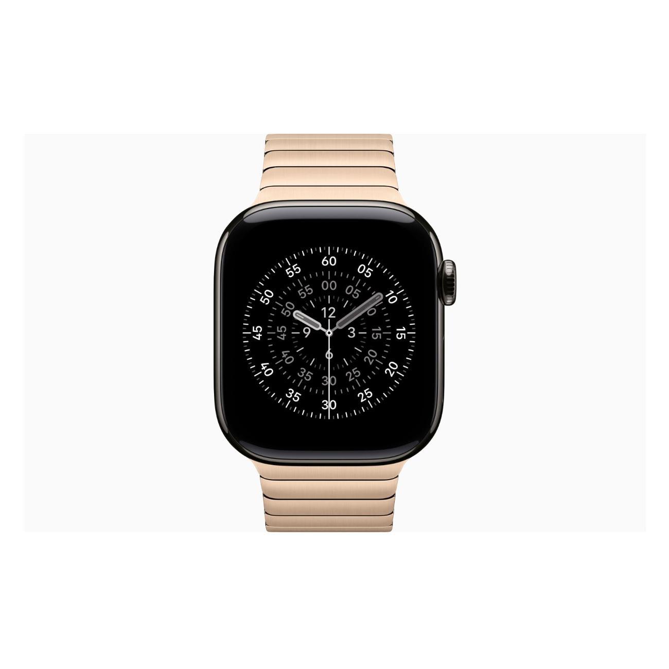 Смарт-часы Apple Watch Series 11 Titanium Slate 46mm GPS Stainless Steel Link Bracelet золотой