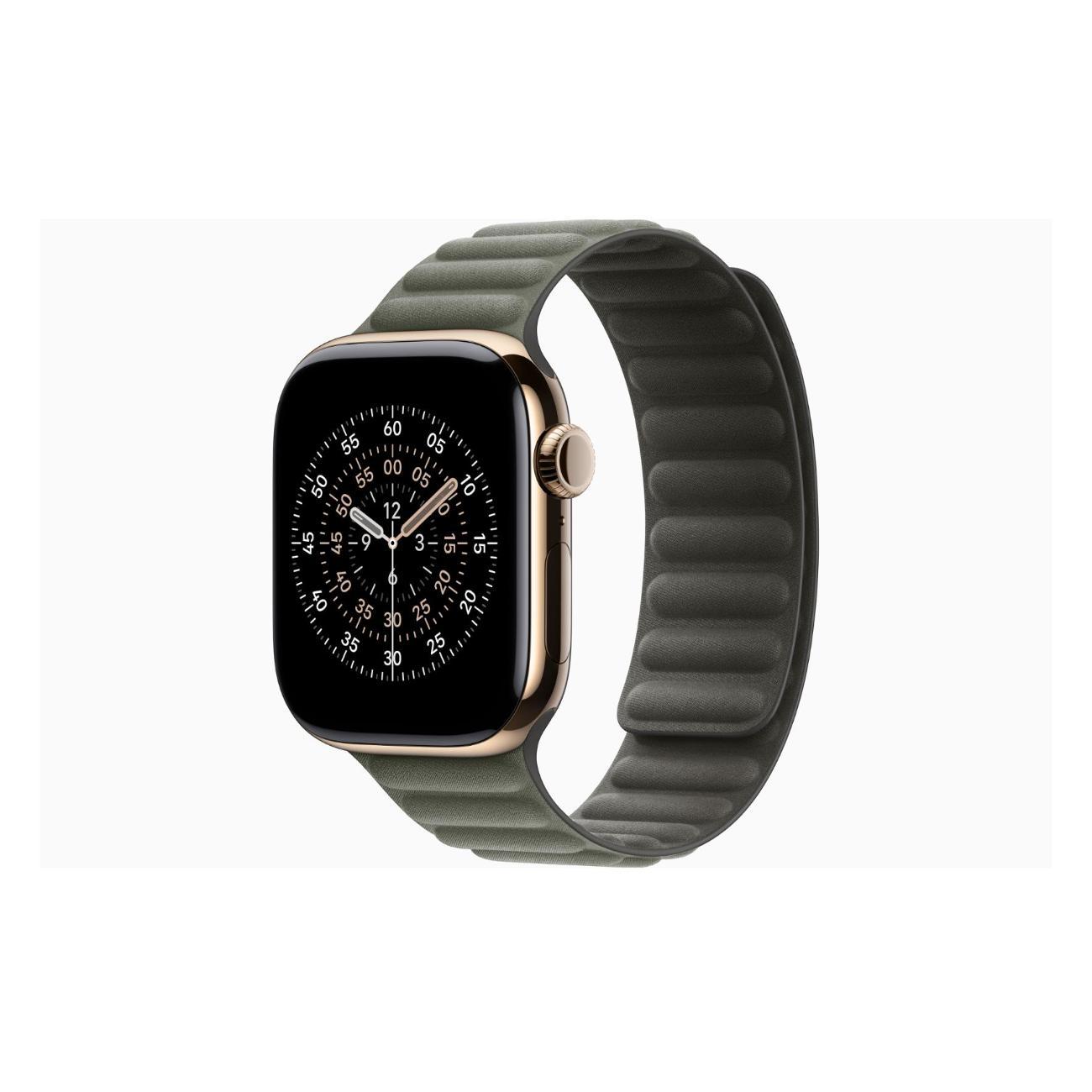 Смарт-часы Apple Watch Series 11 Titanium Gold 46mm GPS Textile Magnetic Link Sage серый