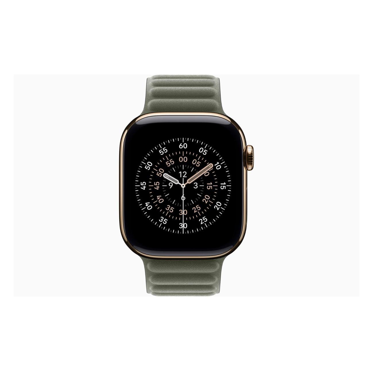 Смарт-часы Apple Watch Series 11 Titanium Gold 46mm GPS Textile Magnetic Link Sage серый