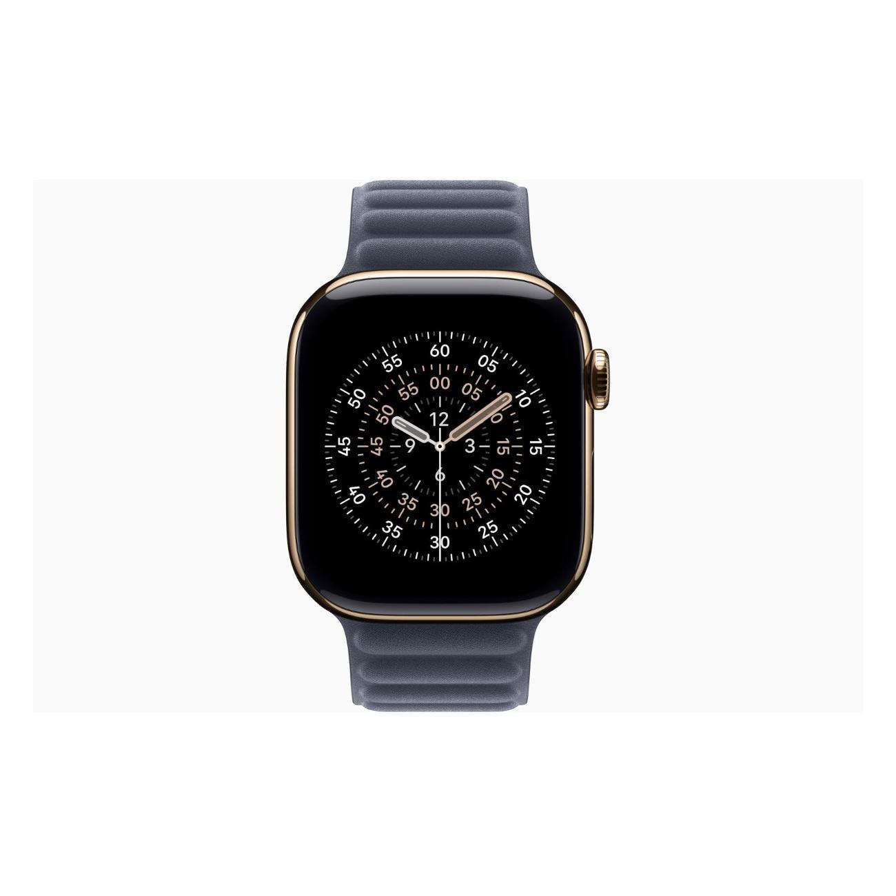 Смарт-часы Apple Watch Series 11 Titanium Gold 46mm GPS Textile Magnetic Link нави темно-синий