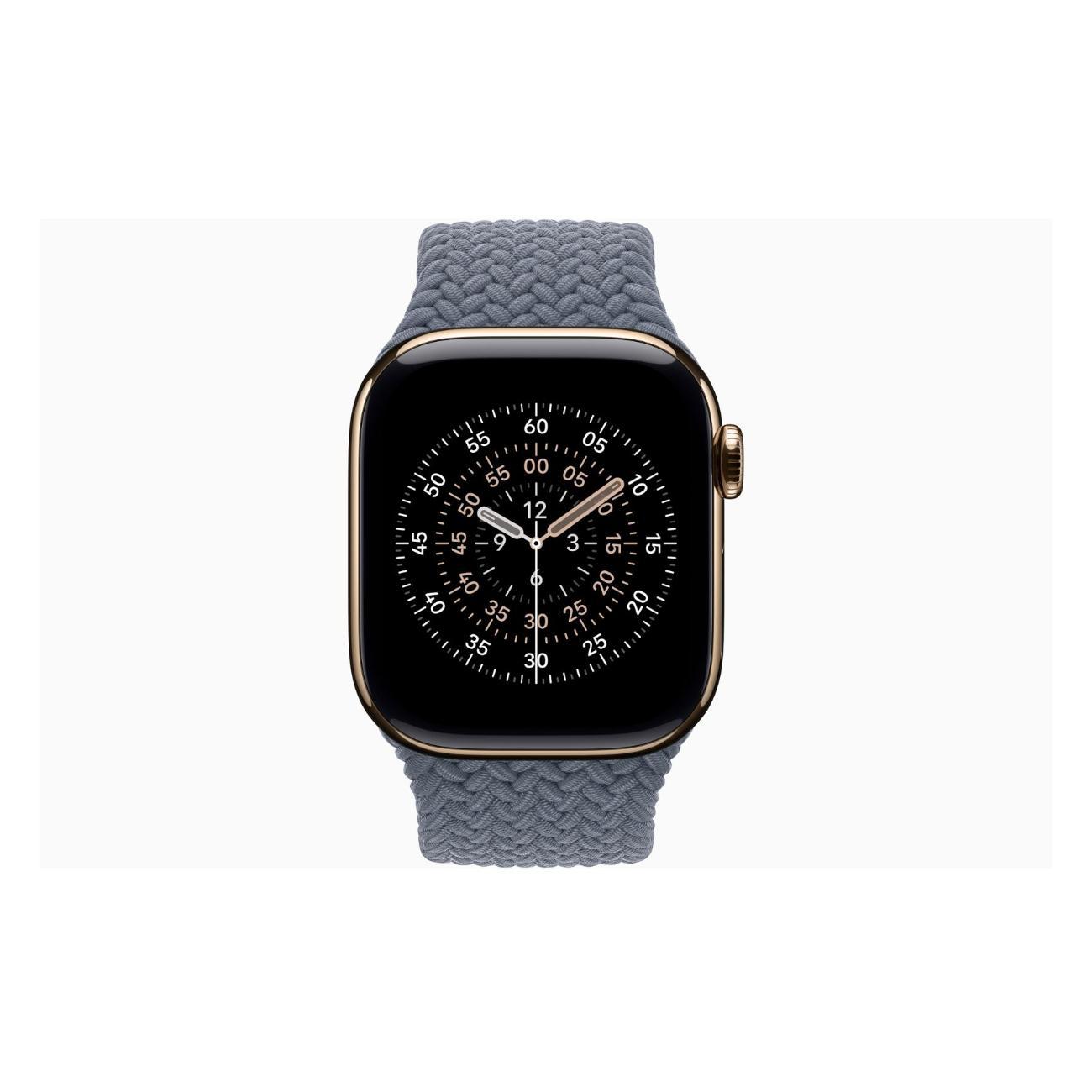 Смарт-часы Apple Watch Series 11 Titanium Gold 46mm GPS Textile Braided Solo Loop Anchor синий