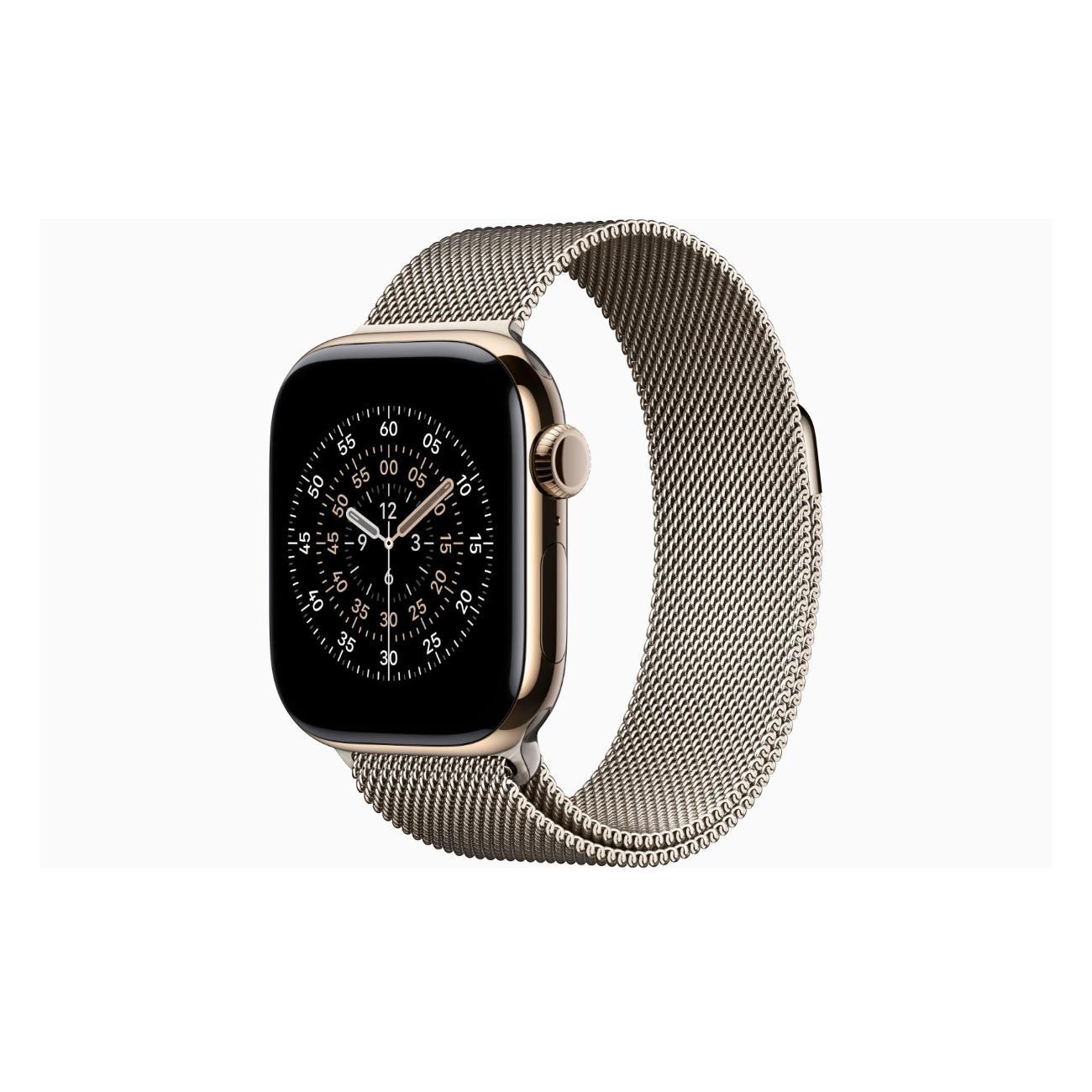 Смарт-часы Apple Watch Series 11 Titanium Gold 46mm GPS Stainless Steel Milanese Loop естественный