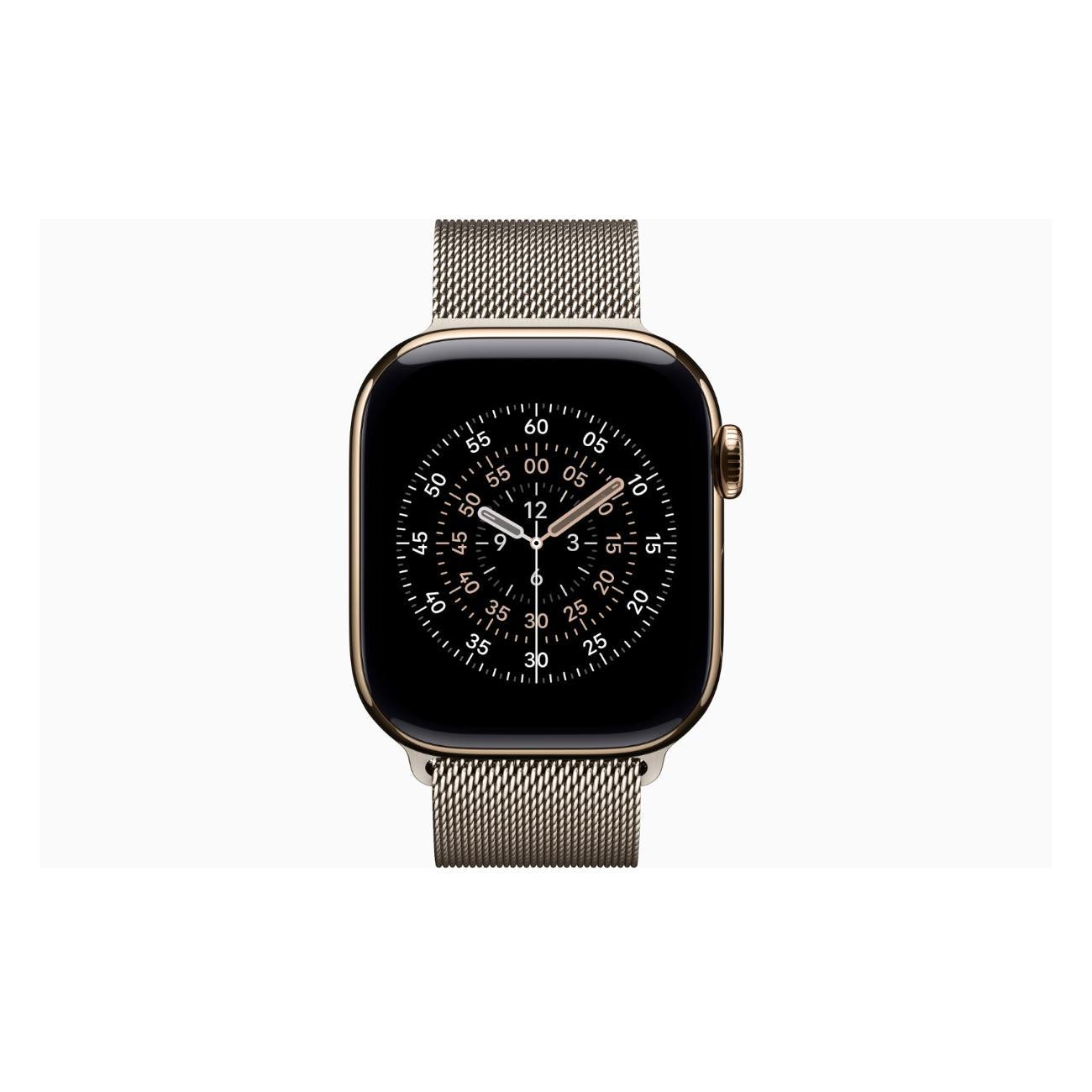 Смарт-часы Apple Watch Series 11 Titanium Gold 46mm GPS Stainless Steel Milanese Loop естественный