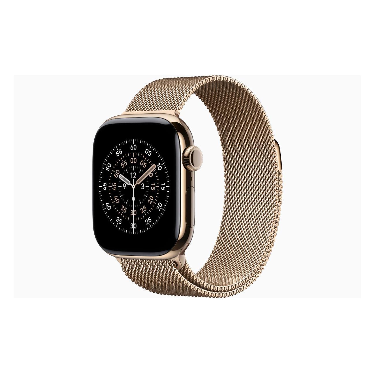Смарт-часы Apple Watch Series 11 Titanium Gold 46mm GPS Stainless Steel Milanese Loop
