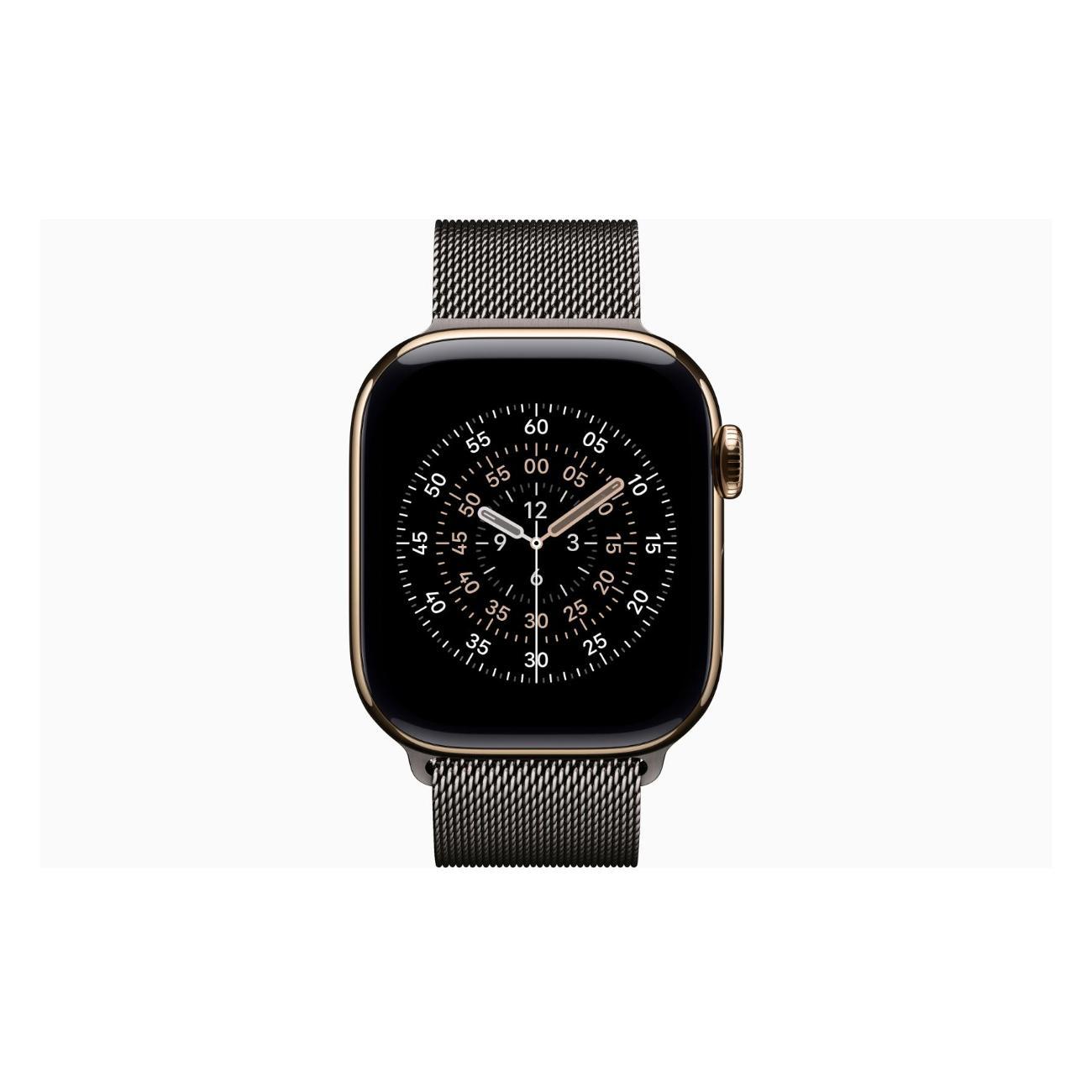Смарт-часы Apple Watch Series 11 Titanium Gold 46mm GPS Stainless Steel Milanese Loop Slate