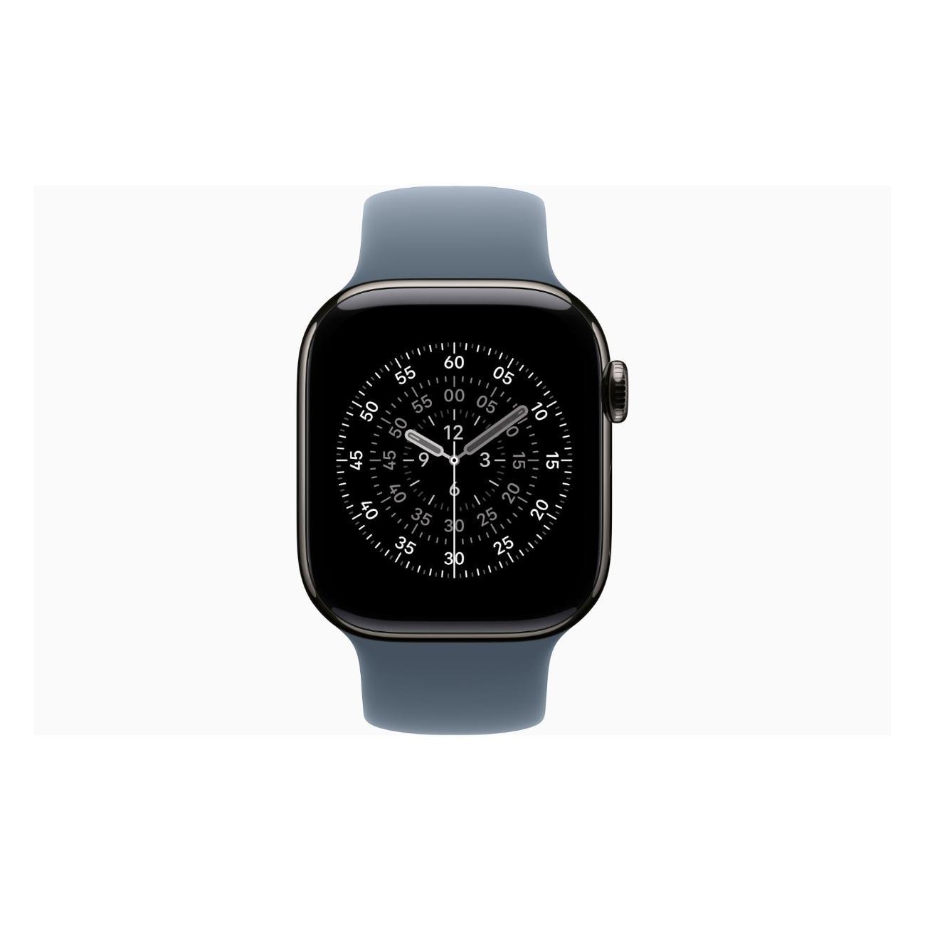 Смарт-часы Apple Watch Series 11 Titanium Slate 46mm GPS Rubber Solo Loop Anchor синий
