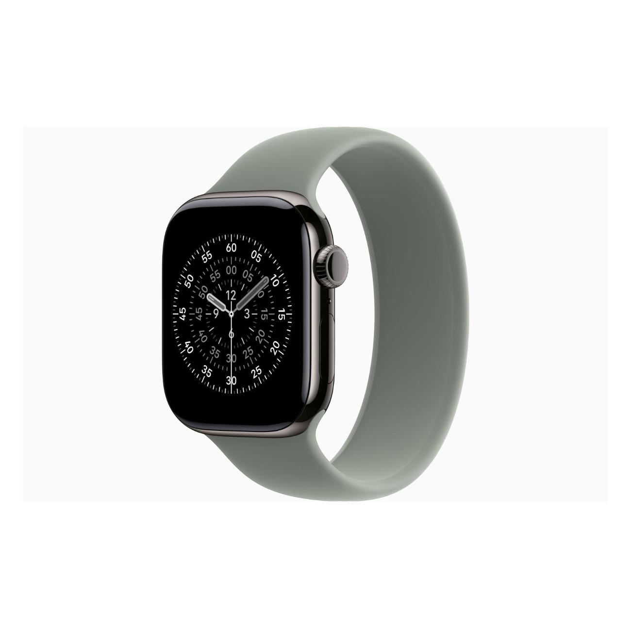 Смарт-часы Apple Watch Series 11 Titanium Slate 46mm GPS Rubber Solo Loop Green серый