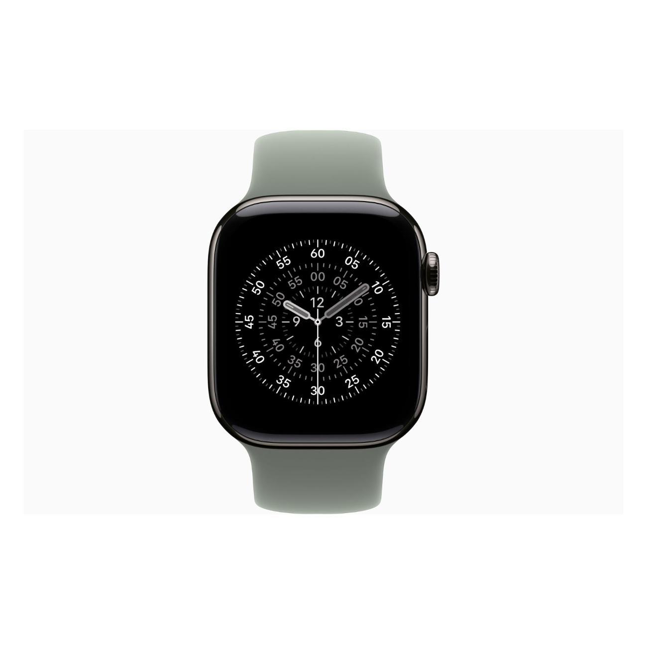 Смарт-часы Apple Watch Series 11 Titanium Slate 46mm GPS Rubber Solo Loop Green серый