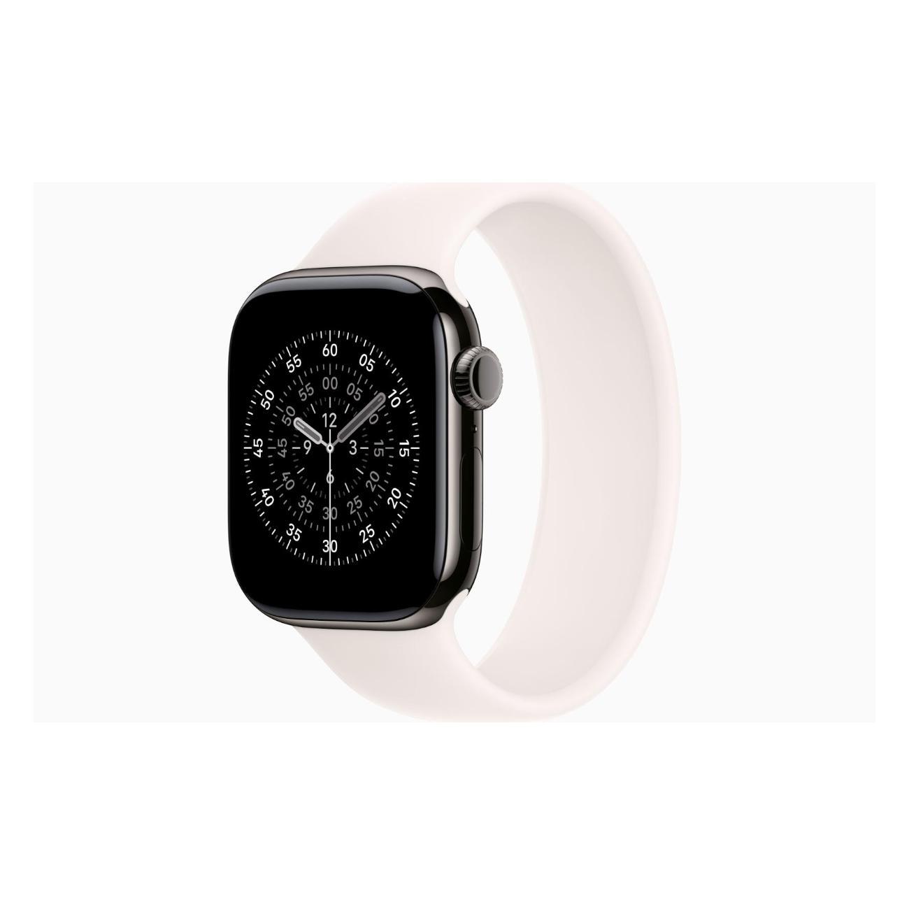 Смарт-часы Apple Watch Series 11 Titanium Slate 46mm GPS Rubber Solo Loop Light румянец