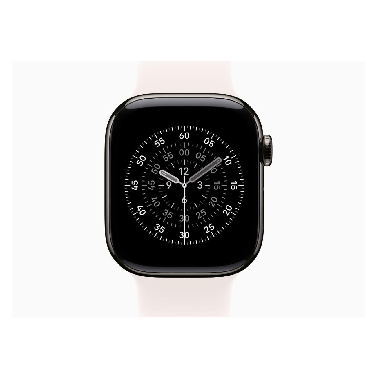 Смарт-часы Apple Watch Series 11 Titanium Slate 46mm GPS Rubber Solo Loop Light румянец
