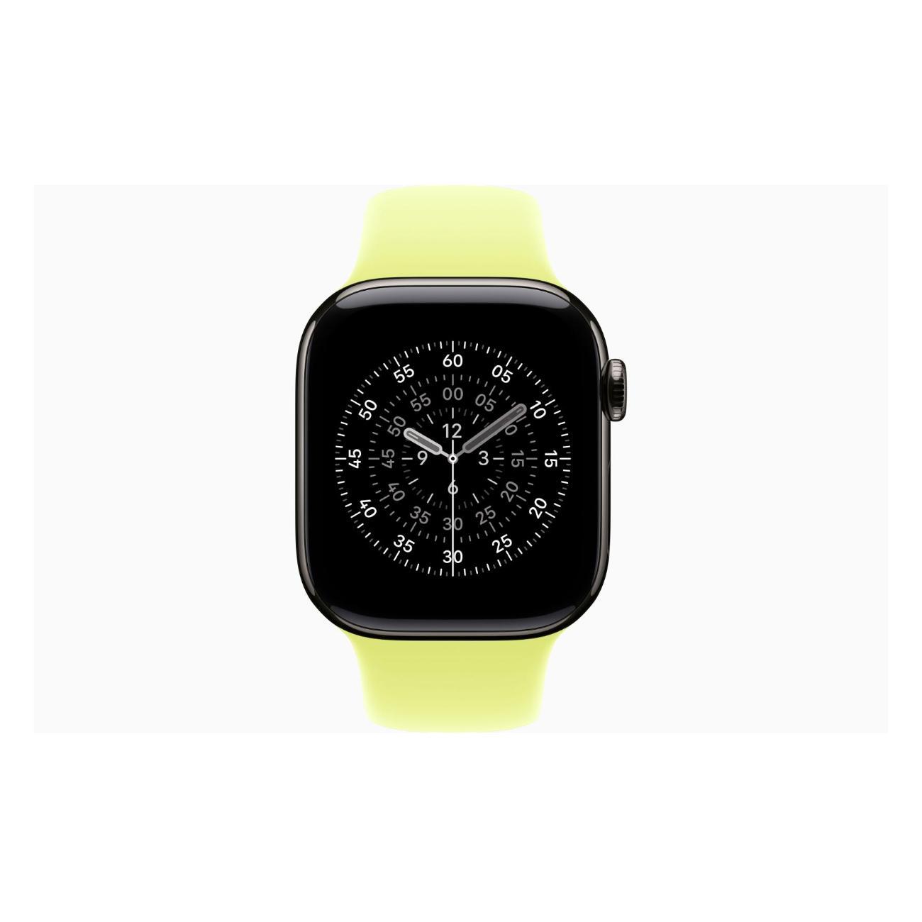 Смарт-часы Apple Watch Series 11 Titanium Slate 46mm GPS Rubber Sport Band Neon желтый