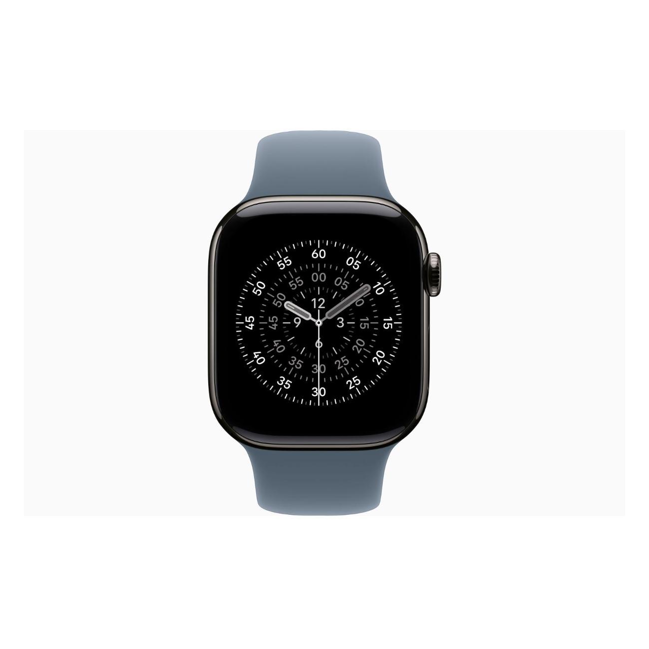 Смарт-часы Apple Watch Series 11 Titanium Slate 46mm GPS Rubber Sport Band Anchor синий