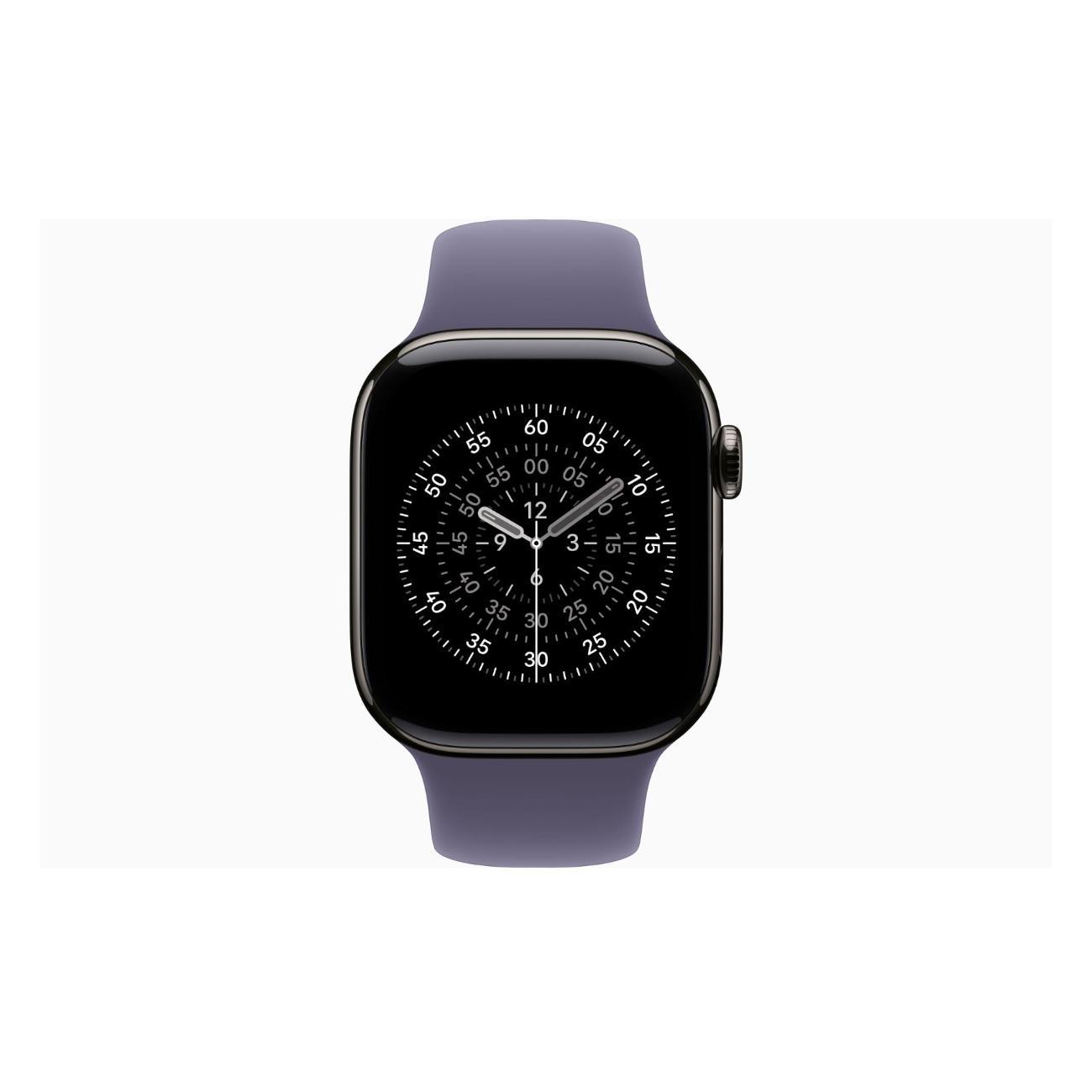 Смарт-часы Apple Watch Series 11 Titanium Slate 46mm GPS Rubber Sport Band Purple Fog