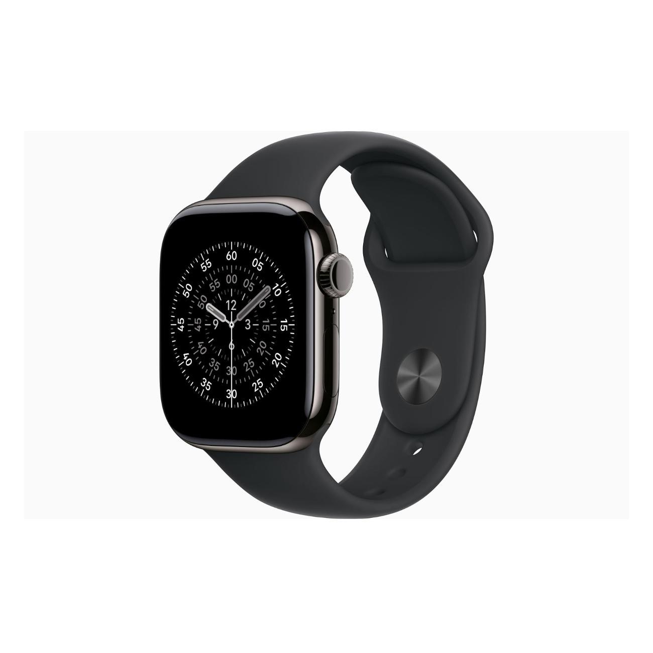 Смарт-часы Apple Watch Series 11 Titanium Slate 46mm GPS Rubber Sport Band черный