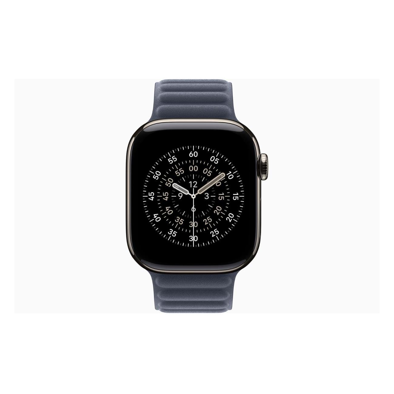 Смарт-часы Apple Watch Series 11 Titanium Natural 46mm GPS Textile Magnetic Link нави темно-синий