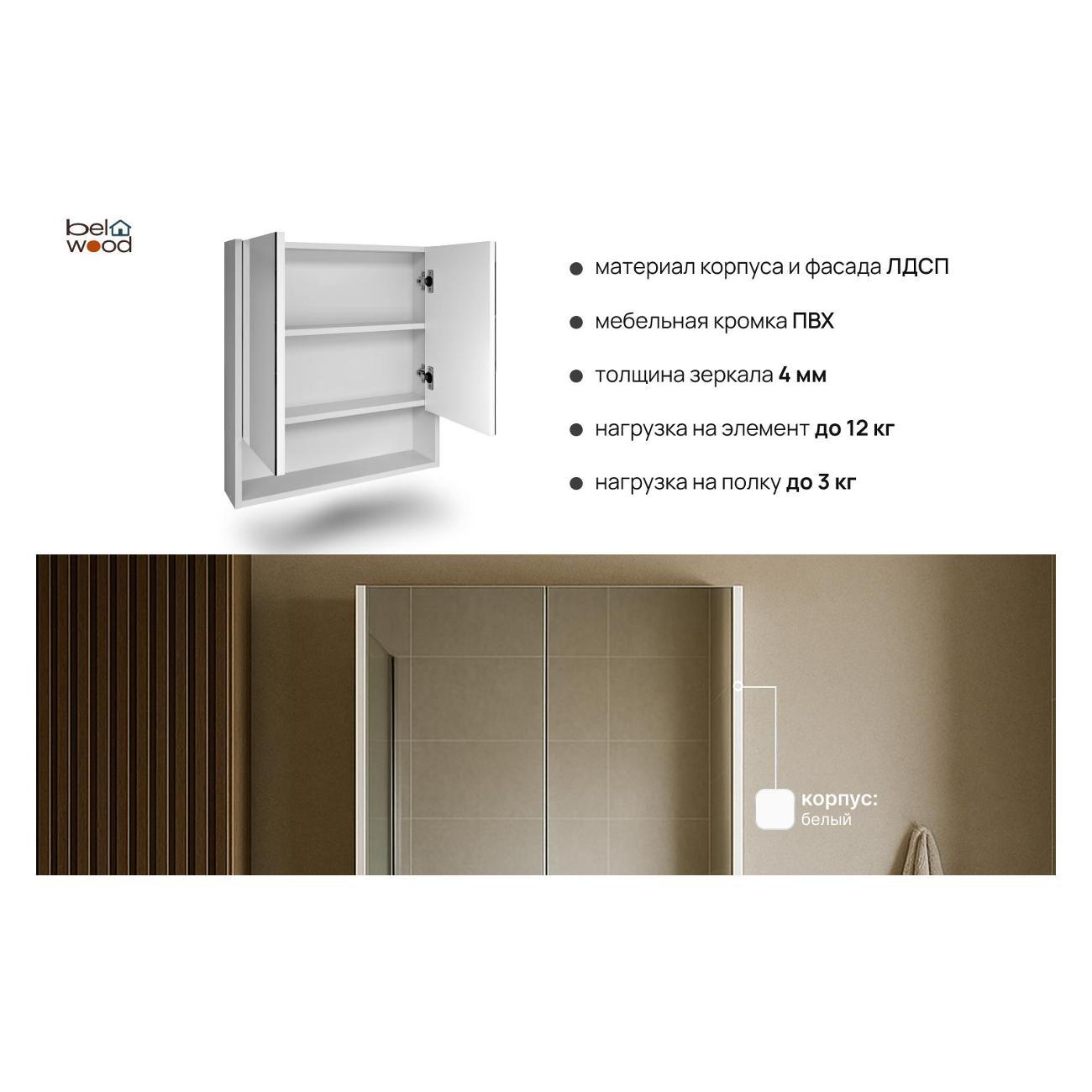 Шкаф для ванной комнаты Белвуд "SOLO" SFW2L/60