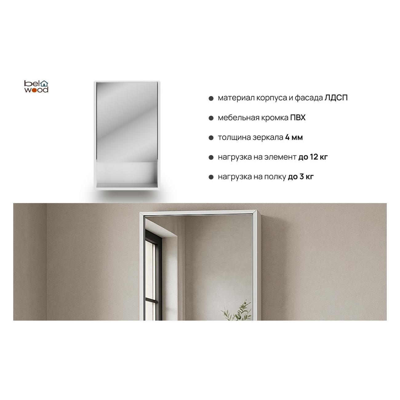 Шкаф для ванной комнаты Белвуд "SOLO" SFW1L №3