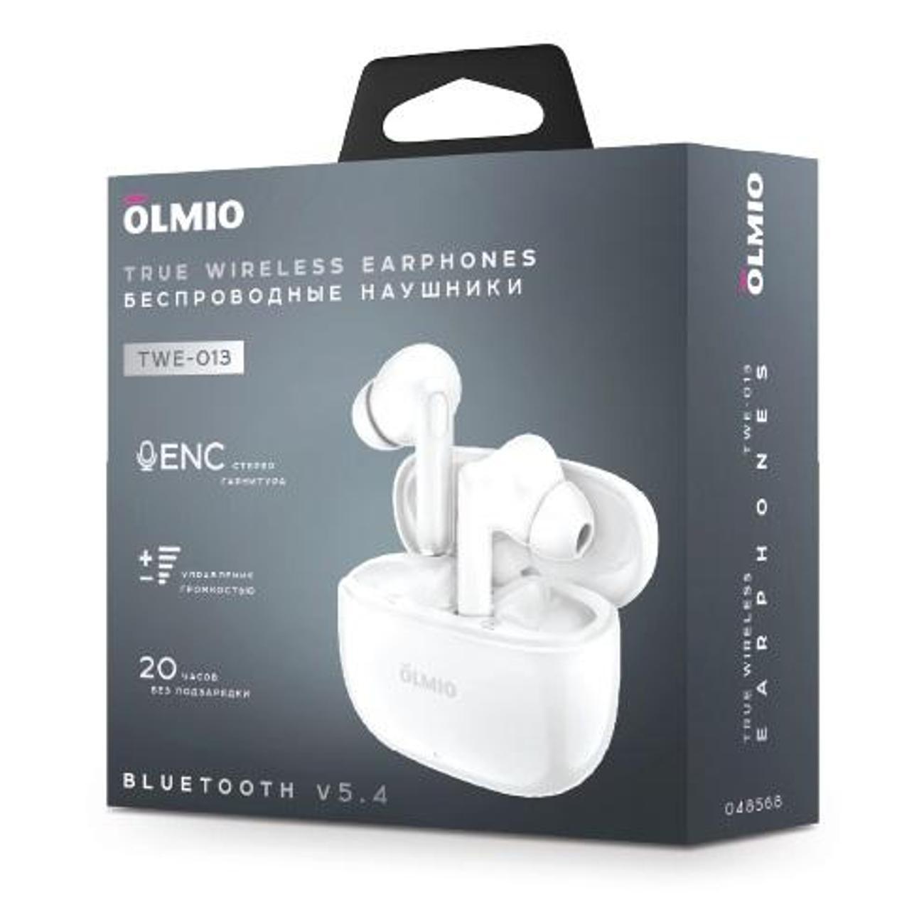 Наушники беспроводные Olmio OLM-TWE-13-WHITE