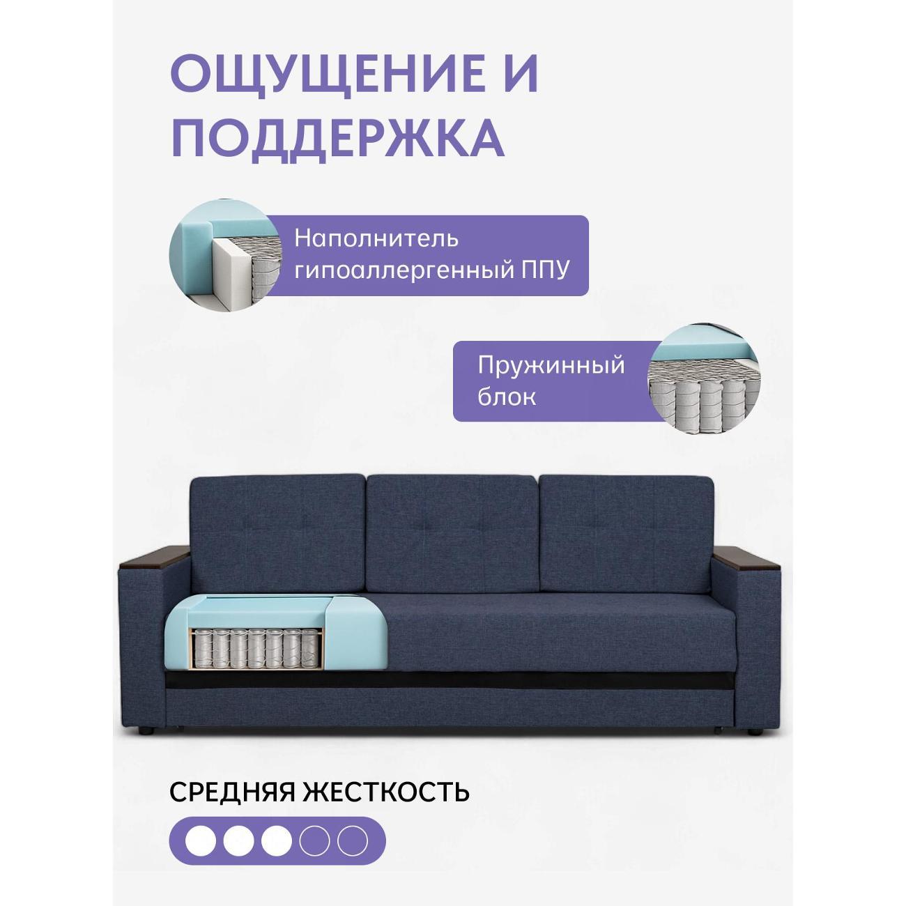 Диван Divan24 Мичиган синий 70300311