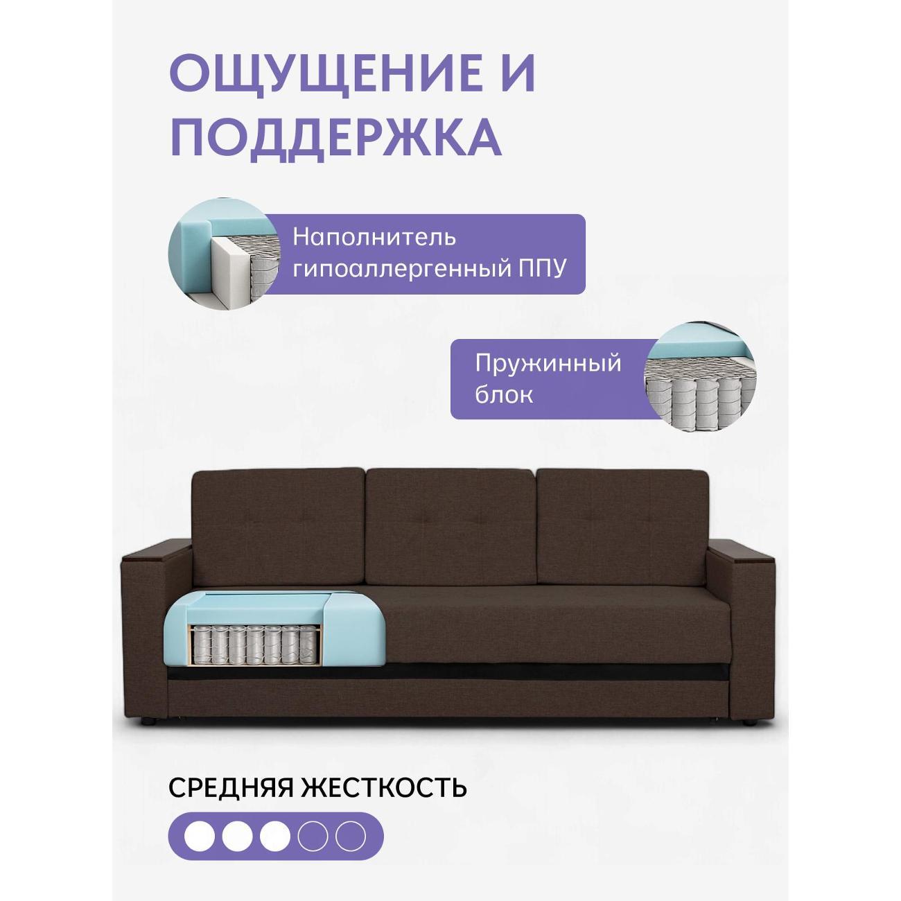 Диван Divan24 Мичиган коричневый 70310393