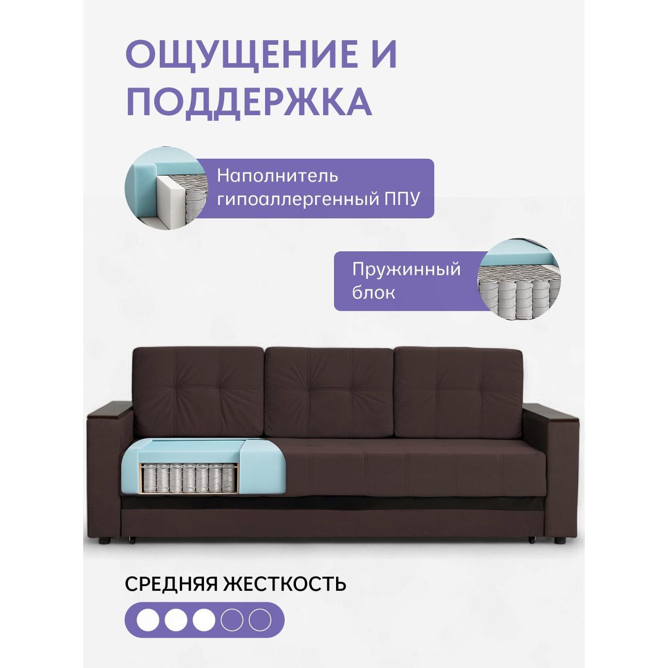 Диван Divan24 Мичиган коричневый 70310395