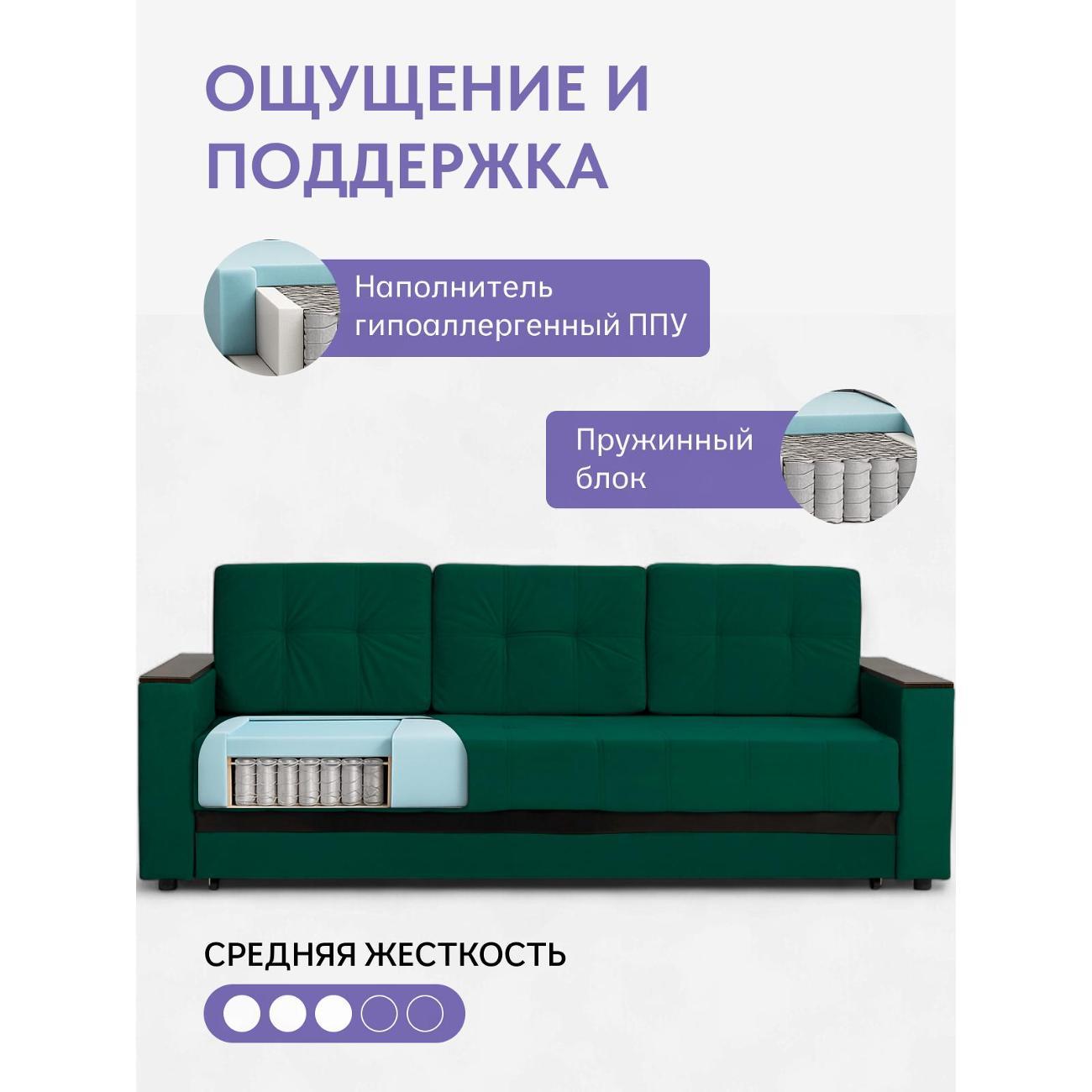 Диван Divan24 Мичиган зеленый 70310396