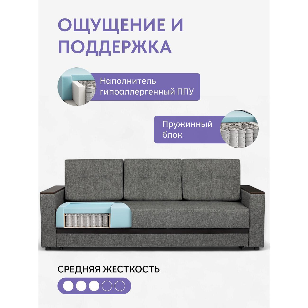 Диван Divan24 Мичиган серый 80348788