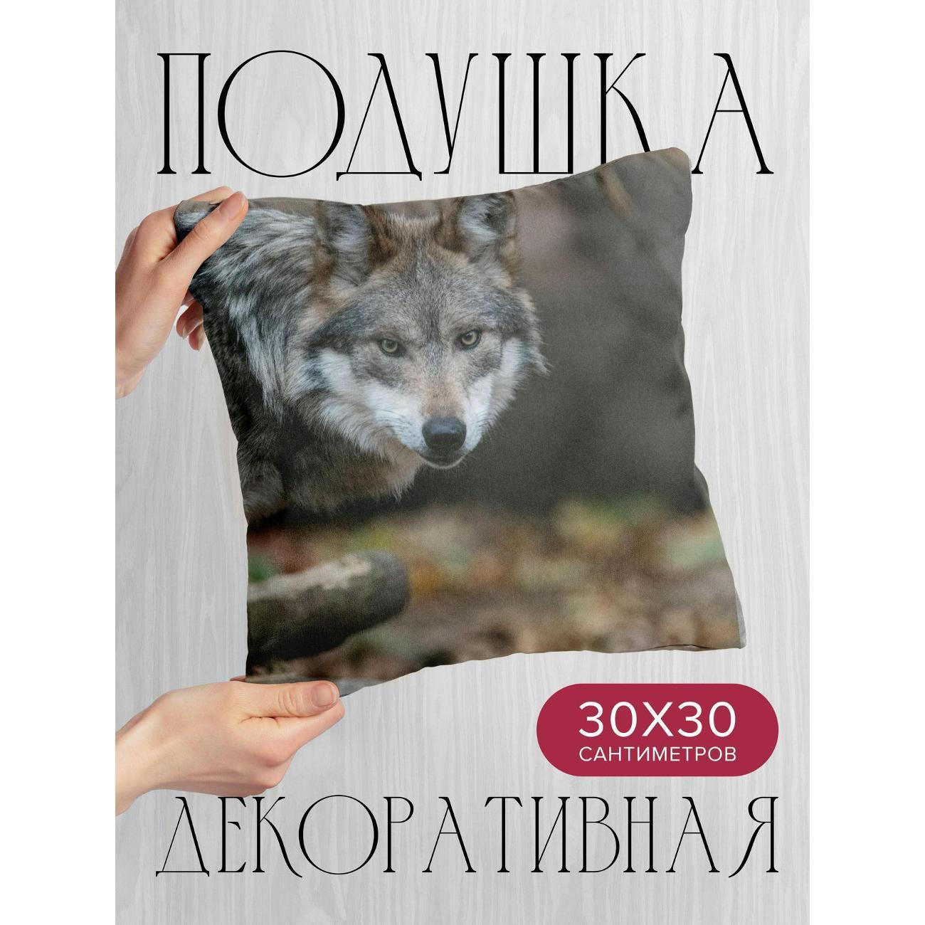 Подушка 365home 30x30см / Животные / волк / хищник (WC212295)