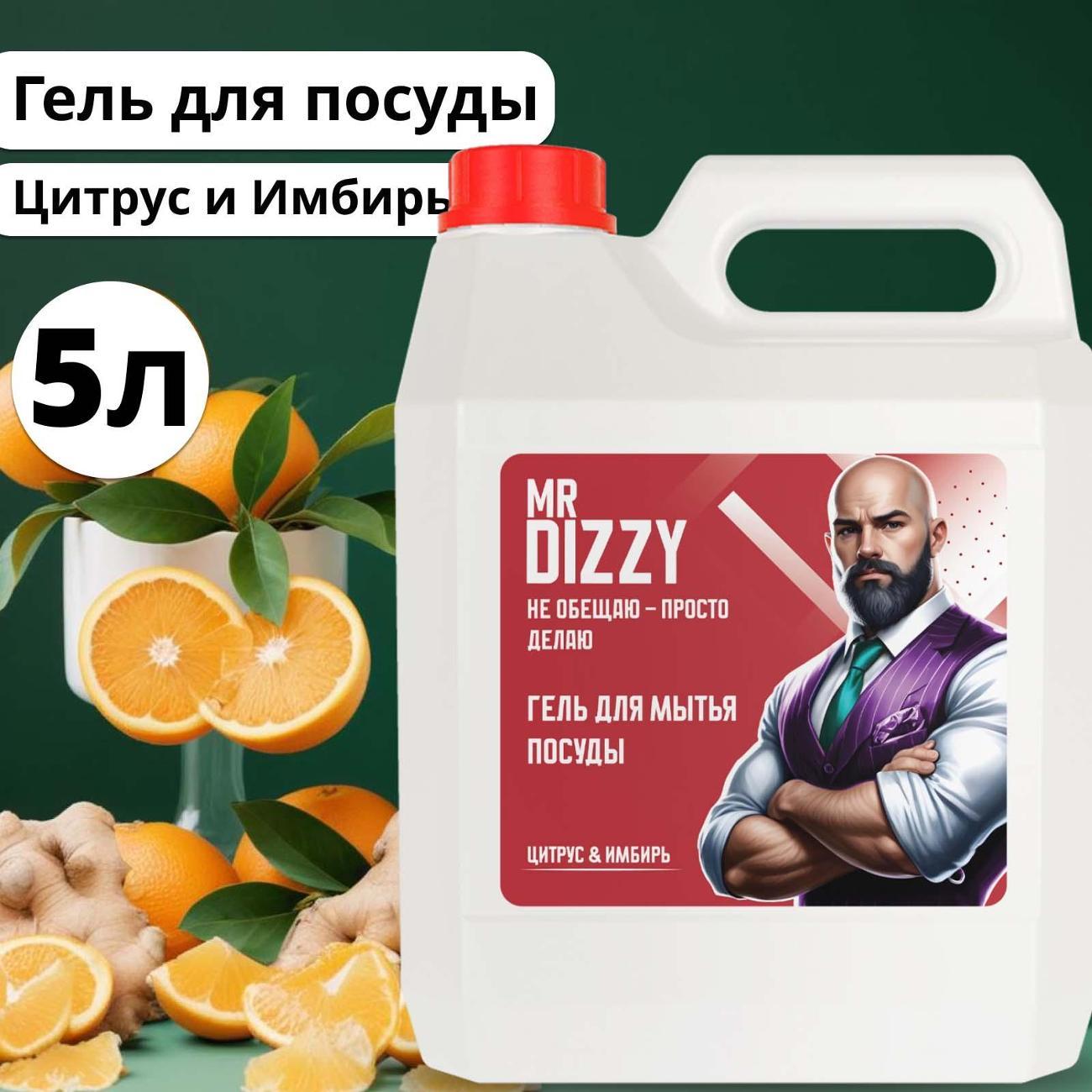 Средство для мытья посуды Mr.Dizzy Апельсин и имбирь, 5 л