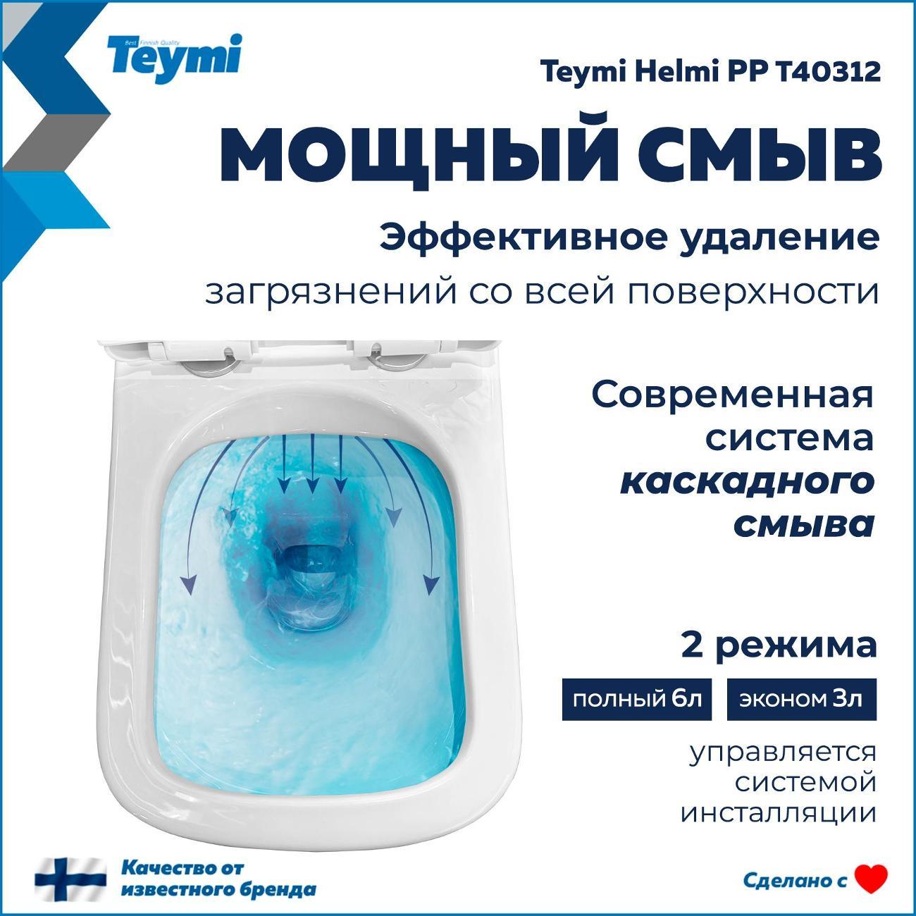 Унитаз Teymi Helmi PP T40312