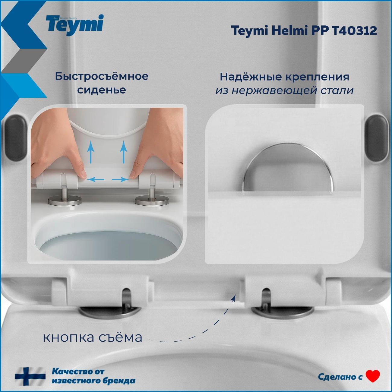 Унитаз Teymi Helmi PP T40312