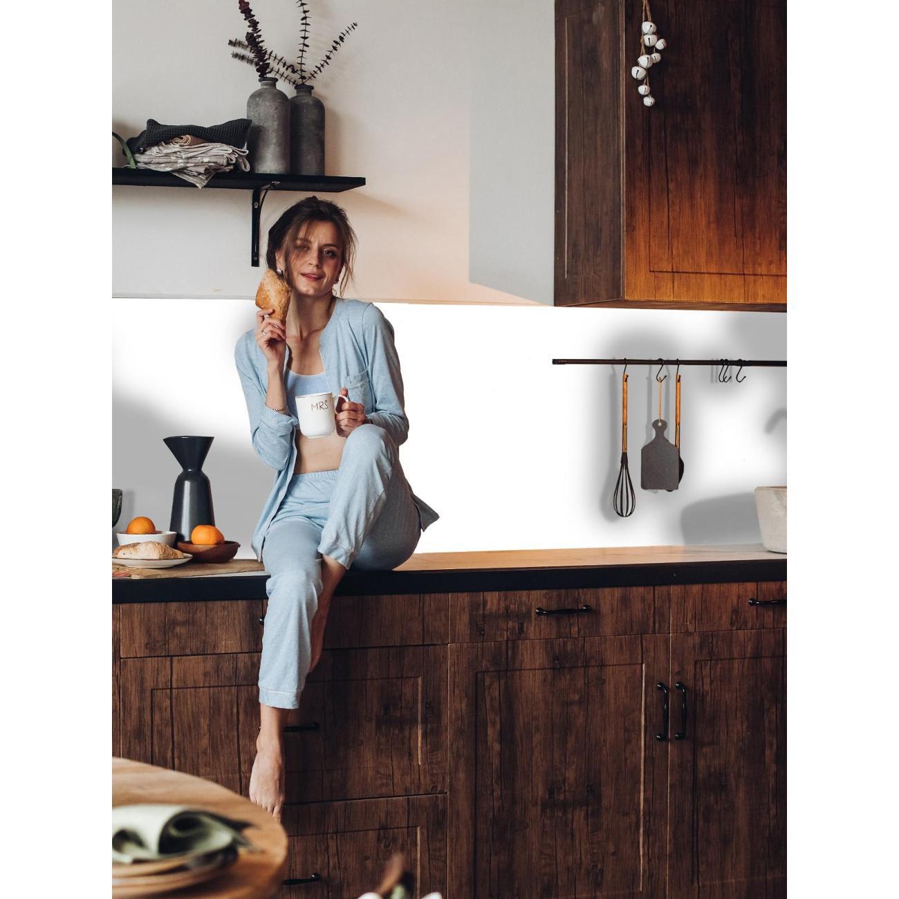 Панель для кухонного фартука Пластмаркет Белый