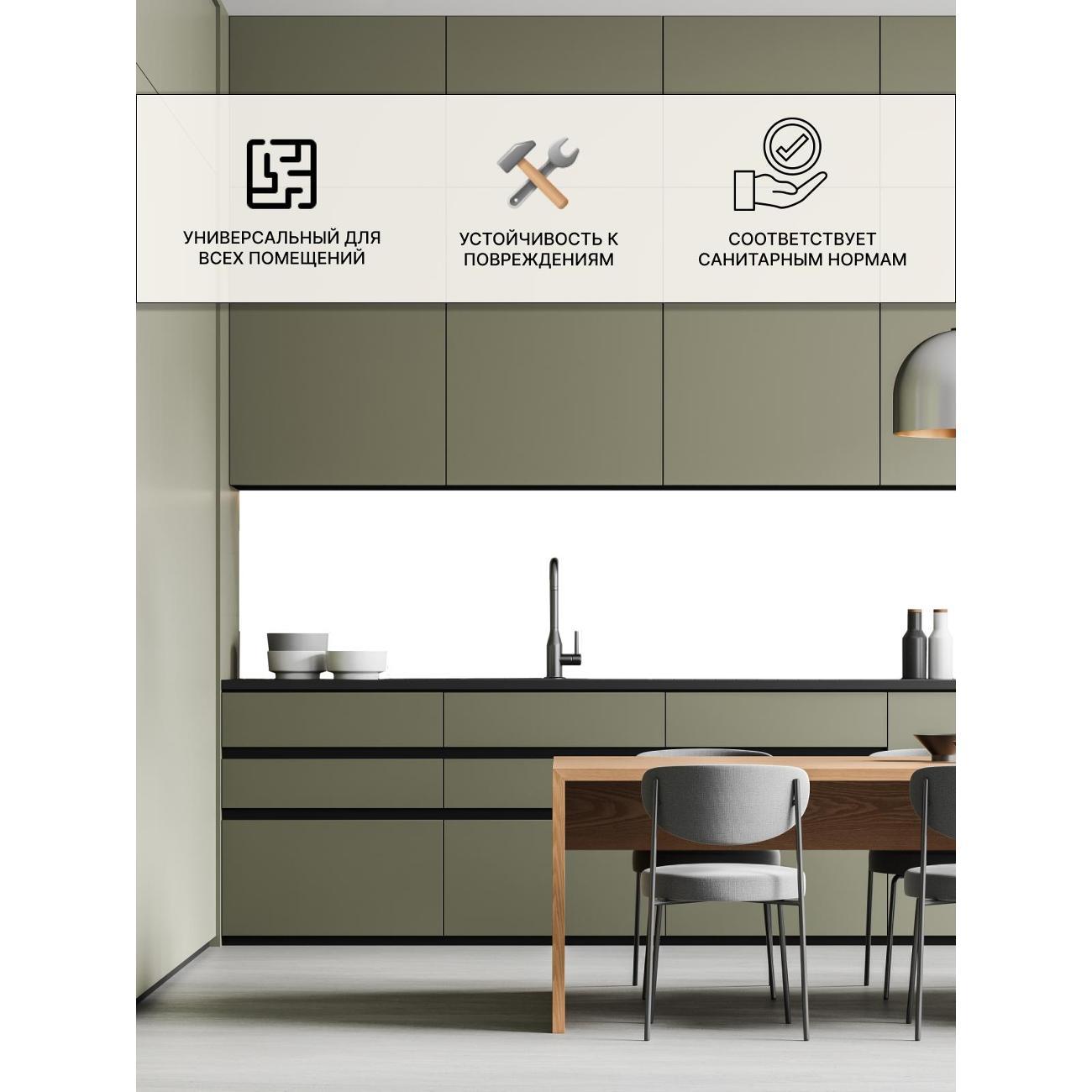 Панель для кухонного фартука Пластмаркет Белый