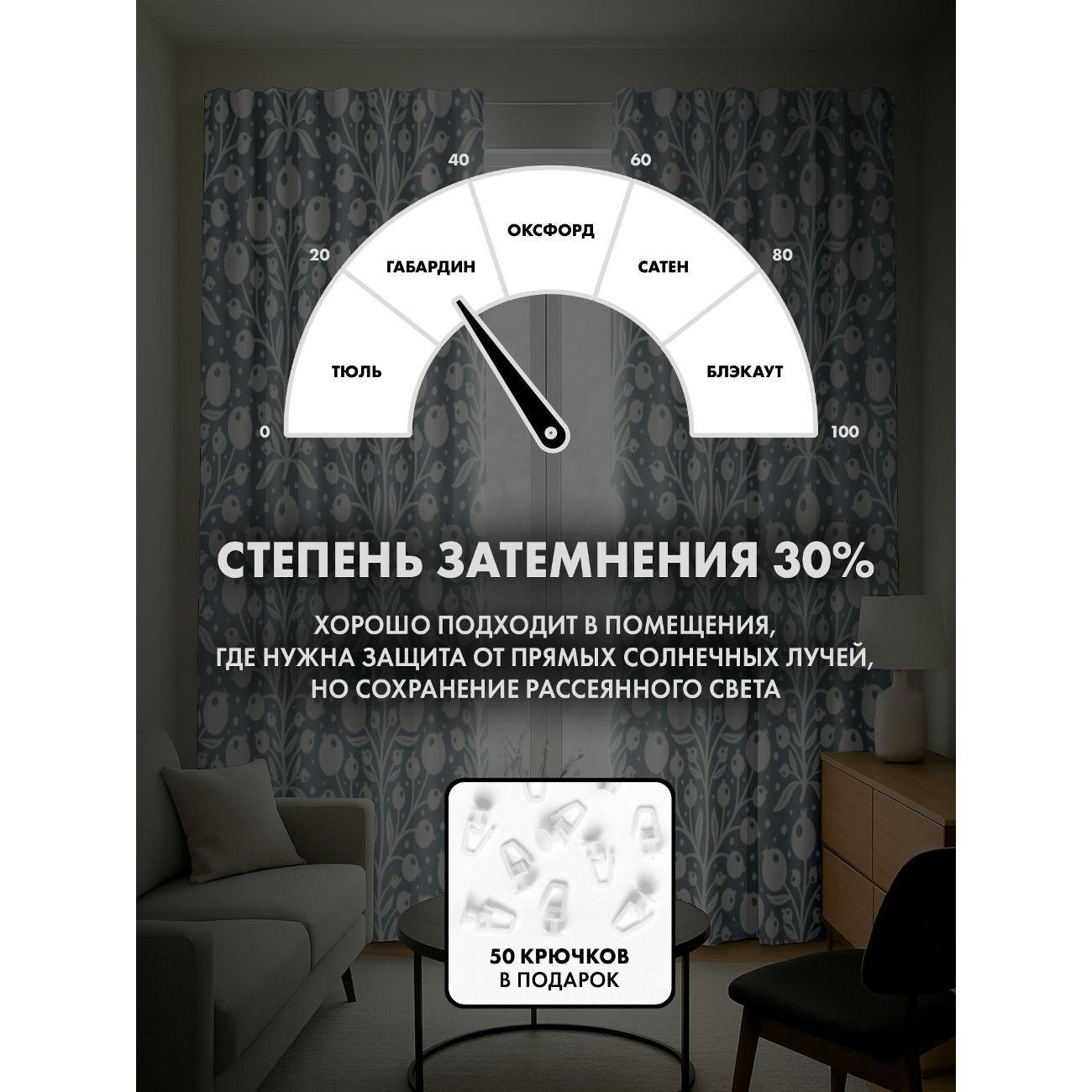 Фотошторы 365home Светлый растительный орнамент (FP137880383)