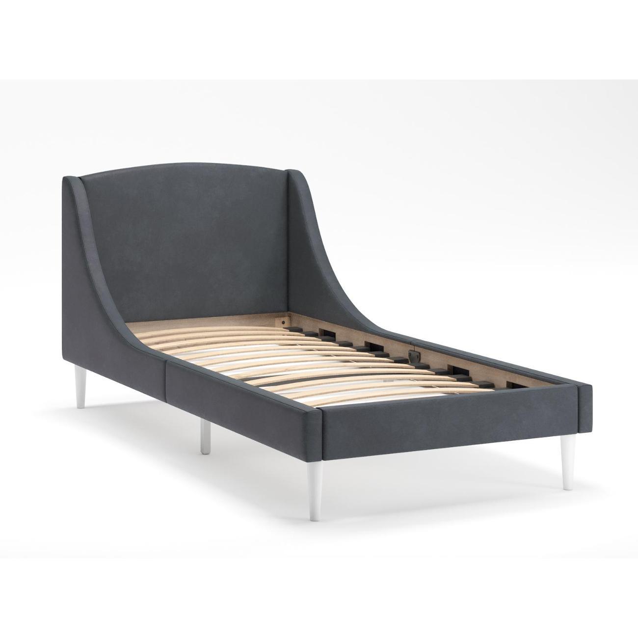 Кровать Monofix ЛОТТИ, 90х200 см, микровелюр графит (№26)