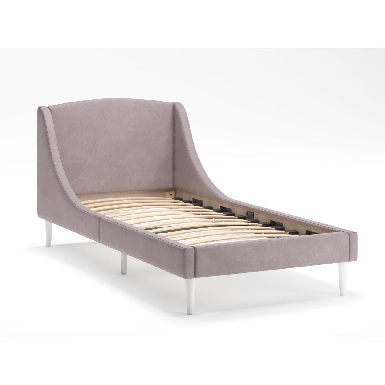 Кровать Monofix ЛОТТИ, 90х200 см, микровелюр капучино