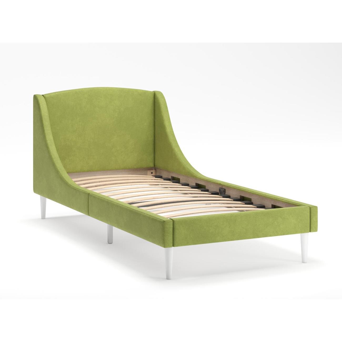 Кровать Monofix ЛОТТИ, 90х200 см, микровелюр оливковый